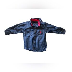 US Polo Assn. Blue Denim Button Down Shirt | 24M